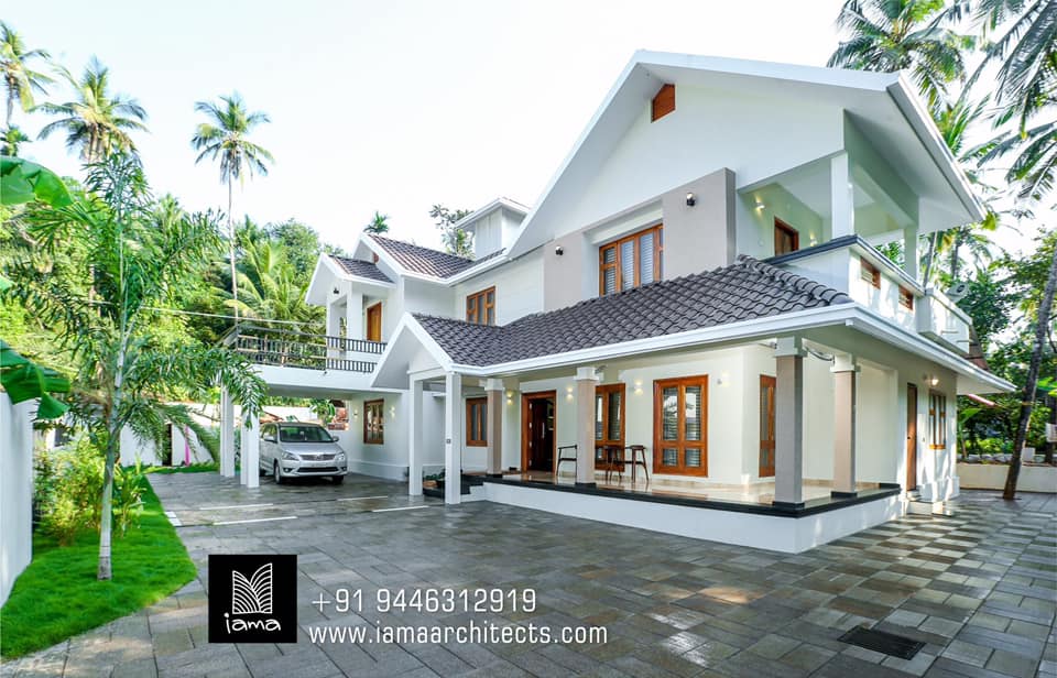 തൂവെള്ള കൊട്ടരം പോലൊരു 3000 sqft വീട്